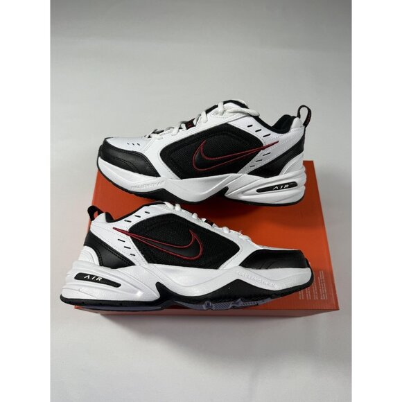 New Nike Air Monarch IV Shoes Mens White Black Red Size 7 Running 415445 101 - Picture 4 of 10